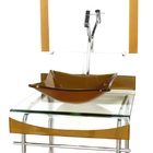 Gabinete De Vidro 40cm Para Banheiro Curvado Duplo Inox Cuba