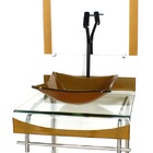 Gabinete De Vidro 40cm Para Banheiro Curvado Duplo Inox Cuba