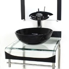 Gabinete De Vidro 40cm Para Banheiro Curvado Duplo Inox Cuba