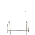 Gabinete De Vidro 40cm Para Banheiro Curvado Duplo Inox Cuba