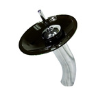 Gabinete De Vidro 40cm Para Banheiro Curvado Duplo Inox Cuba