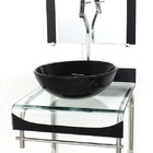 Gabinete De Vidro 40cm Para Banheiro Curvado Duplo Inox Cuba