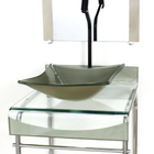 Gabinete De Vidro 40cm Para Banheiro Curvado Duplo Inox Cuba