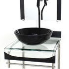 Gabinete De Vidro 40cm Para Banheiro Curvado Duplo Inox Cuba