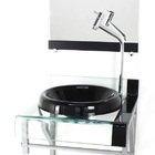 Gabinete De Vidro 40cm Para Banheiro Curvado Duplo Pc Cuba Ch