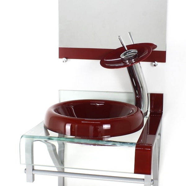 Gabinete De Vidro 40cm Para Banheiro Curvado Duplo Pc Cuba Ch