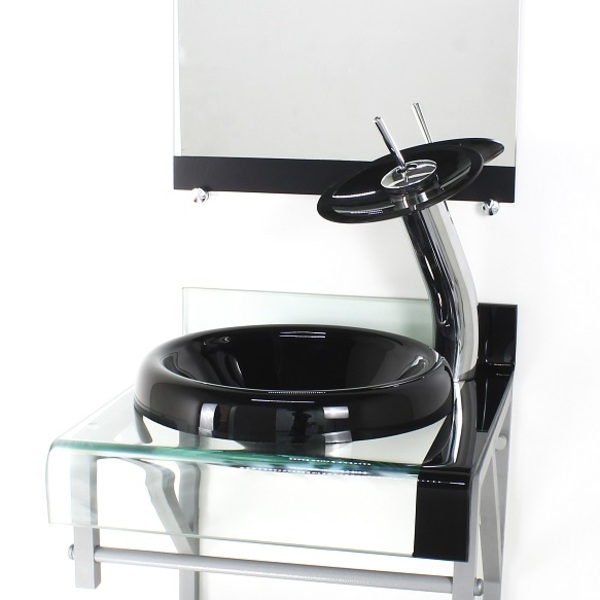 Gabinete De Vidro 40cm Para Banheiro Curvado Duplo Pc Cuba Ch