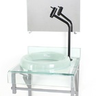 Gabinete De Vidro 40cm Para Banheiro Curvado Duplo Pc Cuba Ch