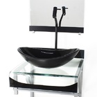 Gabinete De Vidro 40cm Para Banheiro Curvado Duplo Pc Cuba Ov