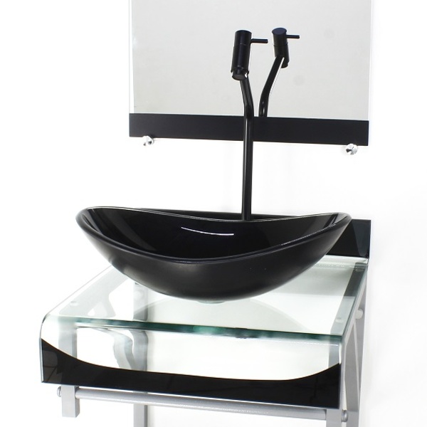 Gabinete De Vidro 40cm Para Banheiro Curvado Duplo Pc Cuba Ov