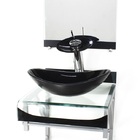 Gabinete De Vidro 40cm Para Banheiro Curvado Duplo Pc Cuba Ov