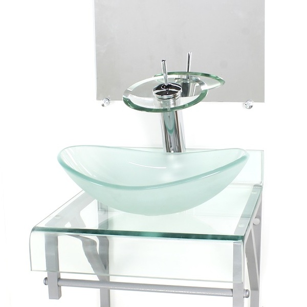 Gabinete De Vidro 40cm Para Banheiro Curvado Duplo Pc Cuba Ov