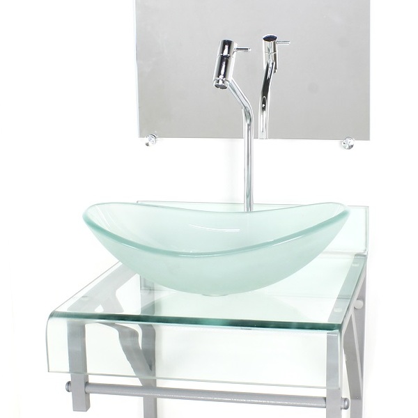 Gabinete De Vidro 40cm Para Banheiro Curvado Duplo Pc Cuba Ov