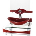 Gabinete De Vidro 40cm Para Banheiro Curvado Duplo Pc Cuba Ov