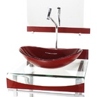 Gabinete De Vidro 40cm Para Banheiro Curvado Duplo Pc Cuba Ov