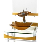 Gabinete De Vidro 40cm Para Banheiro Curvado Duplo Pc Cuba Qu