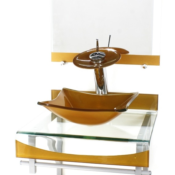 Gabinete De Vidro 40cm Para Banheiro Curvado Duplo Pc Cuba Qu