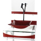 Gabinete De Vidro 40cm Para Banheiro Curvado Duplo Pc Cuba Qu