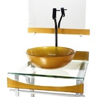 Gabinete De Vidro 40cm Para Banheiro Curvado Duplo Pc Cuba Re