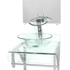 Gabinete De Vidro 40cm Para Banheiro Curvado Duplo Pc Cuba Re