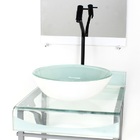 Gabinete De Vidro 40cm Para Banheiro Curvado Duplo Pc Cuba Re