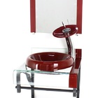 Gabinete De Vidro 40cm Para Banheiro Curvado Duplo Pp Cuba Ch