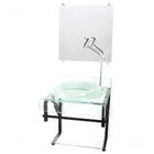 Gabinete De Vidro 40cm Para Banheiro Curvado Duplo Pp Cuba Ch