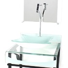 Gabinete De Vidro 40cm Para Banheiro Curvado Duplo Pp Cuba Qu