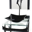 Gabinete De Vidro 40cm Para Banheiro Curvado Duplo Pp Cuba Qu