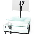 Gabinete De Vidro 40cm Para Banheiro Curvado Duplo Pp Cuba Qu