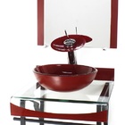 Gabinete De Vidro 40cm Para Banheiro Curvado Duplo Pp Cuba Re