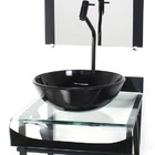 Gabinete De Vidro 40cm Para Banheiro Curvado Duplo Pp Cuba Re