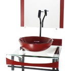 Gabinete De Vidro 40cm Para Banheiro Curvado Duplo Pp Cuba Re