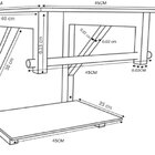 Gabinete De Vidro 45cm Com Cuba Redonda Marrom