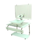 Gabinete De Vidro 45cm It Inox Com Cuba Quadrada - Branco