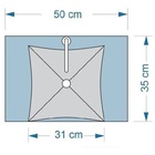 Gabinete De Vidro 50cm Com Cuba Quadrada - Madeira Nogueira