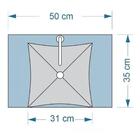 Gabinete De Vidro 50cm Com Cuba Quadrada Mármore Branco