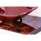 Gabinete De Vidro 50cm Mármore Avermelhado + Torneira De Meta