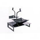 Gabinete De Vidro 50cm Mármore Preto + Torneira Metal Preta