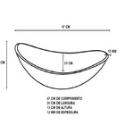 Gabinete De Vidro 60cm Ac Com Cuba Oval - Incolor