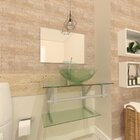 Gabinete De Vidro 60cm Ac Com Cuba Redonda - Incolor