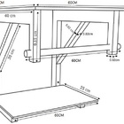 Gabinete De Vidro 60cm Ap Com Cuba Quadrada - Mármore Preto