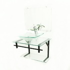 Gabinete De Vidro 60cm Ap Com Cuba Retangular - Incolor