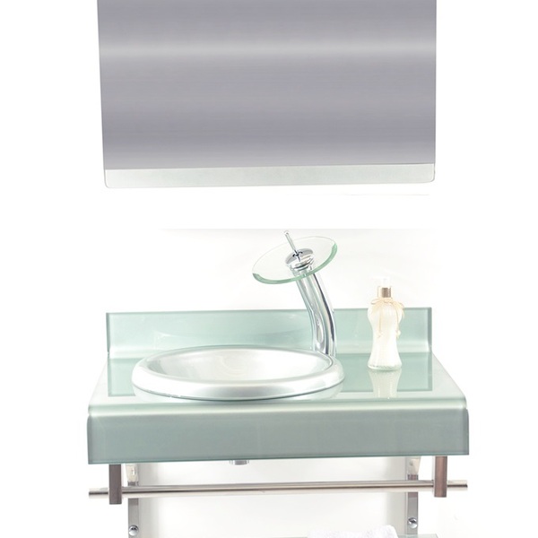 Gabinete De Vidro 60cm Full Curvado Duplo Inox Prata