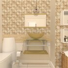 Gabinete De Vidro 60cm Inox Com Cuba Redonda Champagne