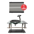 Gabinete De Vidro 60cm Iq Inox Com Cuba Chapéu Redonda - Graf