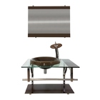 Gabinete De Vidro 60cm Iq Inox Com Cuba Chapéu Redonda - Marr