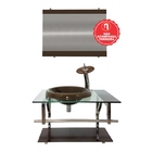 Gabinete De Vidro 60cm Iq Inox Com Cuba Chapéu Redonda - Marr