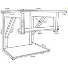 Gabinete De Vidro 60cm Iq Inox Com Cuba Quadrada - Mármore Br