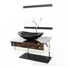 Gabinete De Vidro 60cm Iqx Inox Com Cuba Oval - Imperador